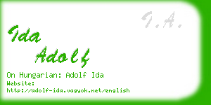ida adolf business card